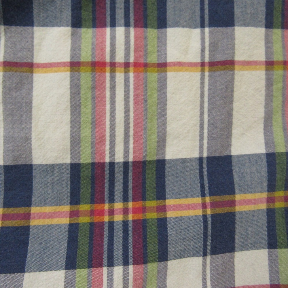Ralph Lauren Shirt Mens Large Bleeding Madras Fade Plaid Natural Dye Preppy Slim - Picture 9 of 10